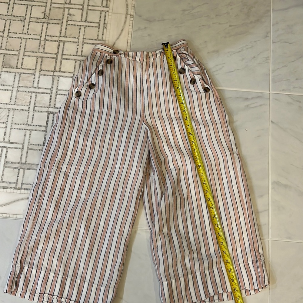 American eagle cropped linen sailor striped pants. Small.